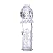 Alixyz Best Male Sex Toy Cover Sleeve Ring Delay Impotence Extension Condom Cover (A, Clear)