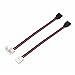 5050 RGB 4 Pin LED Strip Connector, Fntek 10pcs 10mm Strip to Power Adaptor Snap Down 4 Pin Connector for 5050 RGB Flexible LED Strip Lights