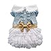 Petparty® Fairy Denim Dog Dress for Dog Clothes Charming Cozy Dog Shirt Pet Dress, S
