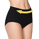 Ruby High-Rise Stretchy Brief Everyday Ribbed Seamless Panties Sexy Lingerie for Women,Black,Large