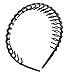 SODIAL(R) Plastic Teeth Comb Hairband Hair Hoop Headband Black For Woman