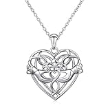Sterling Silver Forever Love Infinity Celtic Claddagh Love Heart Necklace Women Sister Lover Gift