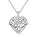 Sterling Silver Forever Love Infinity Celtic Claddagh Love Heart Necklace Women Sister Lover Gift