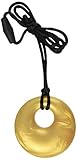 Stimtastic Chewable Silicone Round Pendant Nontoxic BPA and Phthalate Free, Gold