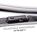 Tru Beauty Titanium Flat Iron, Professional Hair Straightener, 1 Inch Iron Plates, Adjustable Temperature Control, Straightens and Curls - Platinum