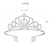 FRCOLOR 2Pcs Silver Crystal Tiara Crown Elegant Wedding Princess Crown with combs for Women Girls Bridal Exquisite Headband