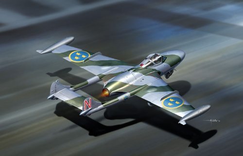Cyber Hobby Models De Havilland DH-112 Venom NF-3 Model Kit (1/72 Scale)