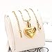 Imrsanl Cremation Jewelry for Ashes for Family Urn Necklace Pendants Ashes Keepsake Memorial Ash Jewelry for Loved Ones (Always in My Heart-Gold)