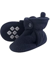 Little Treasure Baby Cozy Fleece Booties with Non Skid Bottom, Navy 0-6 Months