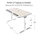 Laptop Bed Tray Table, Nearpow Adjustable Laptop Bed Stand, Portable Standing Table with Foldable Legs, Foldable Lap Tablet Table for Sofa Couch Floor - Medium Size