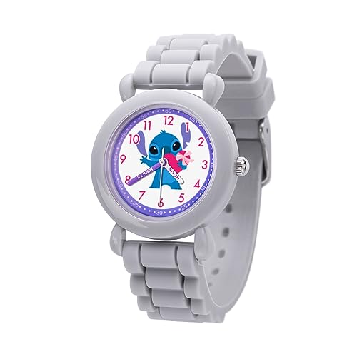 Disney Valentine’s Kids' Plastic Time Teacher Analog Quartz Silicone Strap Watch