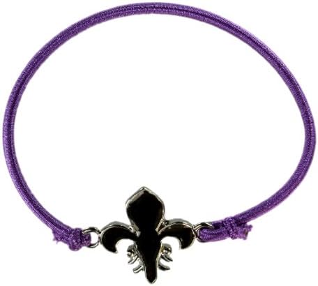 Fleur De Lis Charm Mood Bracelet - Purple Bracelet With Color Changing Mood Fleur De Lis - Fashion Jewelry