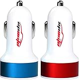2 Pack - EPAuto 2.4A 12W Dual USB Car Charger for iPhone, iPad, iPod, MP3 Player, PDA, GPS, Kindle