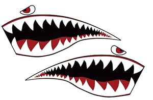 Amazon.com: P40 Warhawk Sticker Decal Flying Tiger Shark Teeth Fighter ...