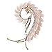 Gold-Tone Crystal Art Deco Peacock Ear Wrap Ear Cuff Earrings for Women Non Pierced Ears Pink