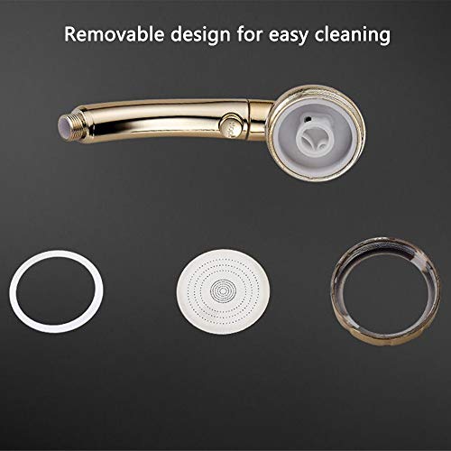 Nosame Shower with Hose Holder,High Pressure Handheld Shower Head with ON/Off Pause Switch 3-Settings Water Saving Showerhead, Chrome Finish Bathroom Shower Accessories - Thumbnail 4
