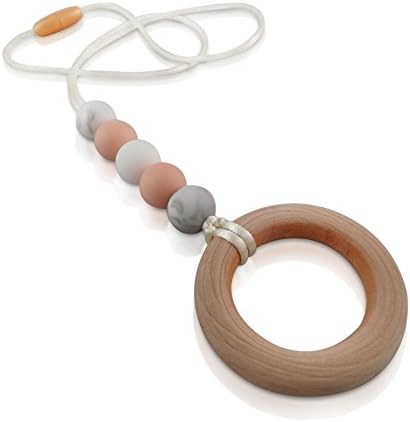 ISLA Teething Necklace for Mom, new baby gift in gift bag,100% medical-grade silicone is BPA free from LellyBaby