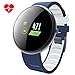 ROADTEC Smart Watches Men Women Fitness Tracker Watch Heart Rate Monitor,IP67 Waterproof Activity Tracker Calorie Pedometer Sleep Monitor Android (Blue+White)