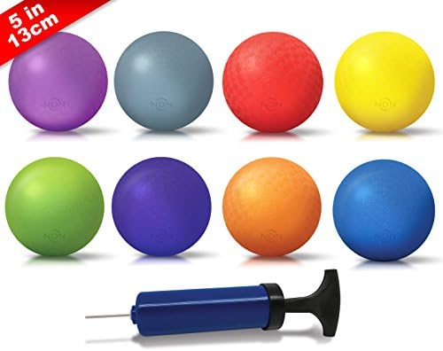 NDN LINE Dodgeballs | Playground Balls for Schools | Kickballs for Kids | Pump Included | 5/8 Inches