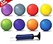 NDN LINE 5 Inch Playground Balls (Set of 8 deflated, for Schools and for Kids, Dodgeball, Kickball Pump Included)