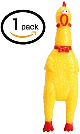 UNIGLOW TOYS. Key Chain. Anti Stress Squeeze Chicken Egg Laying Novelty &amp; Gag Toys Party Prank Joke Toys Decompression Fun Toys (Screaming Chicken 1 Pack)