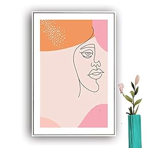 Framed Canvas Wall Art Picasso Poster Print of Woman Canvas Prints Home Artwork Decoration for Living Room,Bedroom - 16x24 inches
