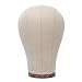 22 Inch Wig Head Cork Canvas Mannequin Head with Stand Set Blocks for Wigs Making Display Styling