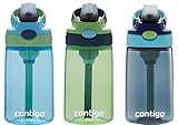 Contigo Kids Autospout Gizmo Water Bottles, 14oz (Green/Vert/Verde)
