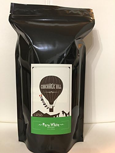 Chocoholic Hill 24 oz Peru White Light Roast Herbal Tea Coffee Alternative Substitute 99% Caffeine Free Gluten Free Vegan Brewing Cocoa Cacao