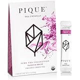 Pique - Cold Brew Instant Tea - USDA Organic Passion Fruit Green Tea Powder - Supercharged Antioxidants, Calm Energy, Sugar Free - 14 Stick Packs - Enjoy Hot or Iced - Vegan, Paleo, Gluten Free