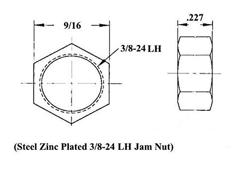 QSC 3/8 X 3/8-24 Economy 4-Link Rod End Kit, Rod End, Heim Joint - Thumbnail 4