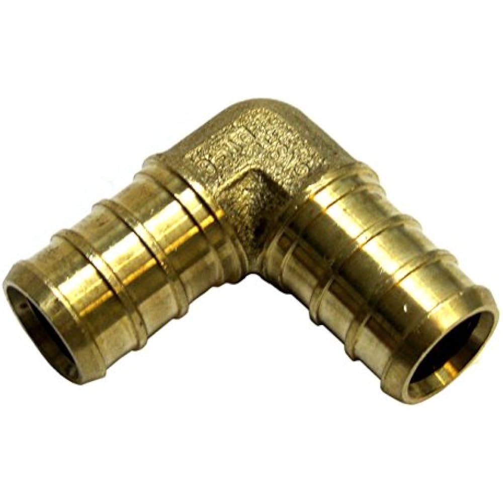 1/2 Inch Pex Elbow (pack Of 8) Brass Crimp Fitting/Fittings (PEXE0505