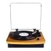 Belt-Drive Wood Turntable 3 Speed Retro&Modern DJ Vinyl LP Records Player with Stereo Speakers Supporting Vinyl to MP3 Converter (GT201)