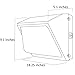 LED Wall-Pack Glass Lens- 40W 5000K Commercial Outdoor Light Fixture ( Out-Door Security Porch Lighting For Industrial Out-Side ) 120-277V