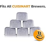 12-Pack of Cuisinart Compatible Replacement K&J Charcoal Water Filters for Coffee Makers - Fits all Cuisinart Coffee Makers