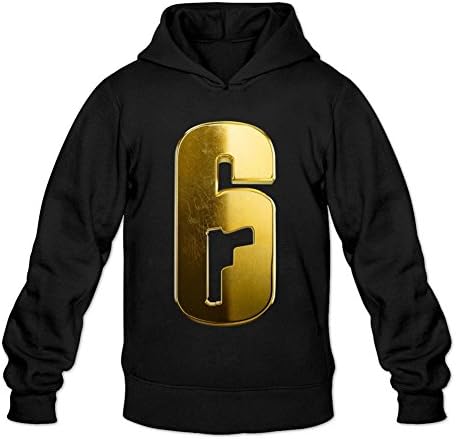 AMHnice Mens Tom Clancys Rainbow Six Siege Customized 100% Cotton Hoodies BlackL