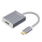 USB C to HDMI, CableCreation USB Type C to HDMI 4K @ 60Hz Aluminum Adapter (Thunderbolt 3 Compatible), Compatible with MacBook Pro, 2019/2018, iPad Pro 2018, Surface GO, Galaxy S10, LG G5, Gray