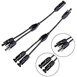LINKPAL MC4 Y Branch Solar Panel 30A Cable Connector FFM MMF PV Wire T Splitter (1 Pair)