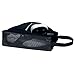 Black Zippered Shoe Tote with Handle and Mesh Panels