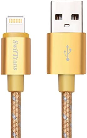 Swiftrans Apple MFI Certified Nylon Braided Lighting USB Cable, 3.3 Feet