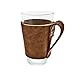 Hide & Drink, Rustic Leather Pint Sleeve with Handle, Bar Pub Style Handmade (Bourbon Brown)