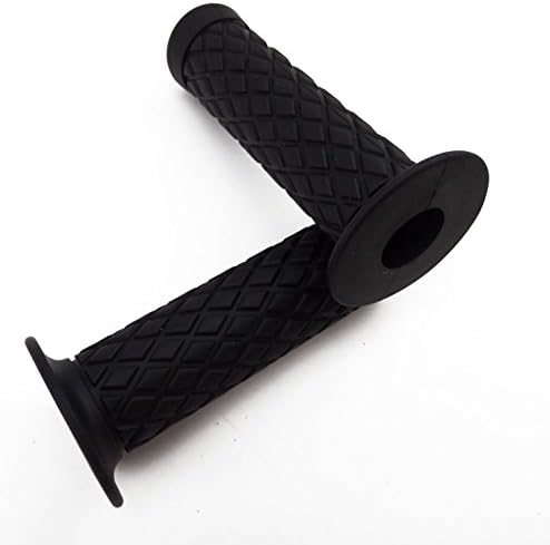 TSWNE 7/8" Motorcycle Soft Rubber Hand Grip Motocross Refit Handlebar Grips (Black)