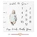 Baby Monthly Milestone Blanket, Photography Backdrop with Headband for Newborn Boy Girl, Infant Newborn Baby Swaddling Month Blanket for Photography New Mom Baby Shower Gifts