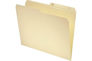 Staples 50% Recycled 1/2 Cut Manila File Folders - Letter Size - 100 Pack