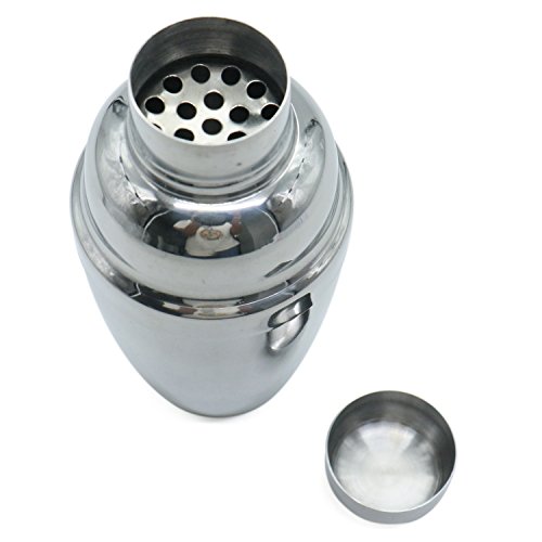 HUELE Professional Stainless Steel Cocktail Shaker Mirror Finish Bar Tools Martini Shakers (8 Oz/250ml)