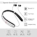 Bluetooth Headset, Bluetooth Headphones-LBell 30 Hrs Playtime Wireless Neckband Design W/Foldable Retractable Headset for Cellphones X/ 8/7 Plus Samsung Galaxy S9 Note 8 (Grey)
