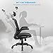 Ergonomic Office Chair Desk Chair Mesh Computer Chair with Lumbar Support Headrest Flip up Arms Executive Task Chair for Adults Women,Black