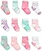 Simple Joys by Carter's Baby Girls' 12-Pack Socks, Pink/Purple/Mint, 6-12 Months