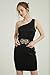 VOCHIC Vintage Elegant Metal Leaf Buckle Stretch Waist Dress Belt Wide Elastic Waistband for Women Ladies, Black, Small