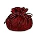 Drawstring Jewelry Pouch - Silk Jacquard (Chili Red)
